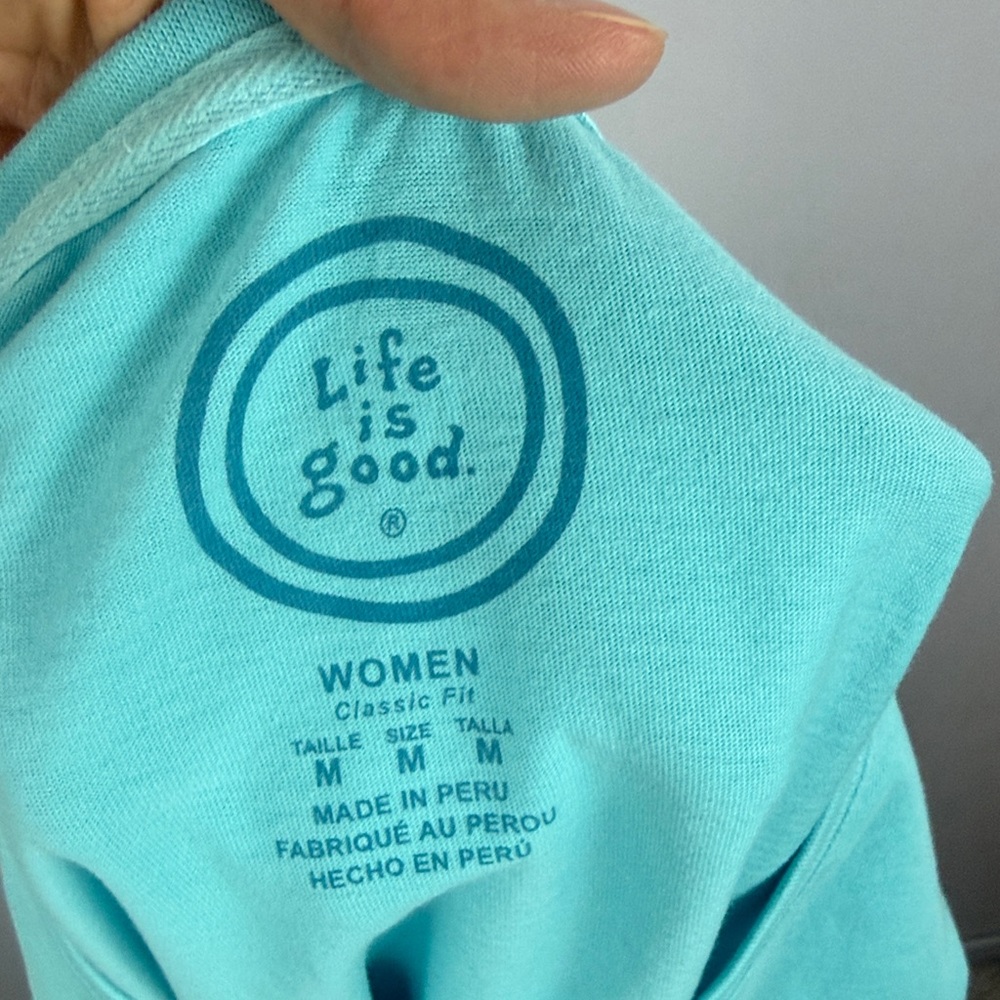 Life Is Good Turquoise "Made the Grade" Classic Fit Medium Graphic Tee - Picture 14 of 14